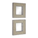 Whitewashed Wood Framed Mirrors with Rope Detail - Set of Two