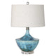 Sea Glass Ceramic Lamp with Linen shade