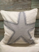 Embroidered Starfish Pillow