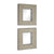 Whitewashed Wood Framed Mirrors with Rope Detail - Set of Two
