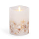 Luminara® Flameless Pillar Candle with Seashells - White Wax - 4 x 5 inches