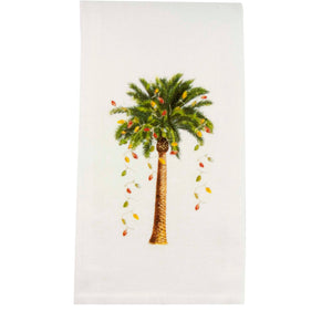 Palm Tree with Lights Dishtowel