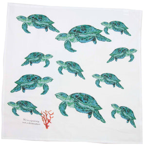 Sea Turtle 28" Square Towel