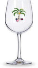 Multi Colored Coconut Palm Stemmed Glass