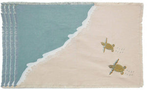 Embroidered Baby Sea Turtle Migration Placemat
