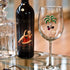 Multi Colored Coconut Palm Stemmed Glass