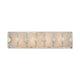 Bath Four Light Vanity with Handmade Glass Panels