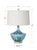 Sea Glass Ceramic Lamp with Linen shade
