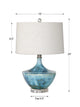 Sea Glass Ceramic Lamp with Linen shade