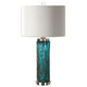 Sugar Spun Bronze Accented Glass Lamp