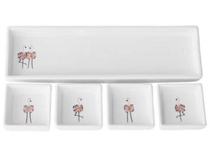 Flamingo Singles And Twins Cracker And Dip Set