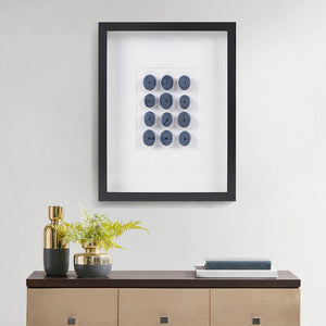 Genuine Sea Urchin Coastal Wall Decor Shadowbox, Blue