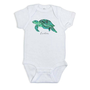 Key West Sea Turtle Blue Onesie - 6 months