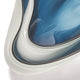 White and Ocean Blue Free Form Hand Blown Glass