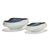 White and Ocean Blue Free Form Hand Blown Glass