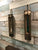Repurposed Ship Ladder Mirror on Rope Hanger