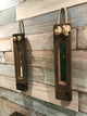 Repurposed Ship Ladder Mirror on Rope Hanger