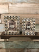Black Inlay Lacquered Mother of Pearl Tile Photo Frame