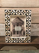 Black Inlay Lacquered Mother of Pearl Tile Photo Frame