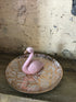 Flamingo Tray with Gold Pattern