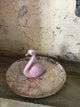 Flamingo Tray with Gold Pattern