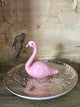 Flamingo Tray with Gold Pattern