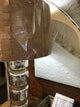 Mercury Glass and Rope Lamp with Woven Shade
