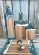 Ocean Shimmer 10" x 20" Artisan Wood Board