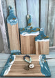Ocean Shimmer 7" x 14" Artisan Wood Board