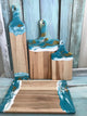 Ocean Shimmer 12" x 18" Artisan Wood Board
