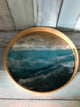 Midnight Ocean Shimmer 16" Round Artisan Tray