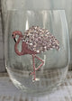Flamingo Stemless Glass