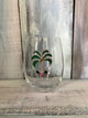Multi Colored Coconut Palm Stemless Glass