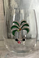 Multi Colored Coconut Palm Stemless Glass