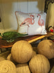 Flamingo Pillow with Pom-Pom Trim