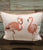 Flamingo Pillow with Pom-Pom Trim