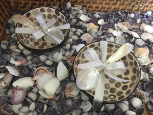 Mother of Pearl Coconut Bowl with Shell Spoon