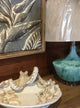 Sea Glass Ceramic Lamp with Linen shade