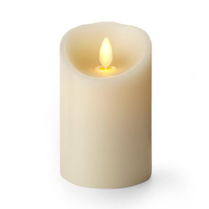 Luminara - Vanilla Scented Ivory Wax Classic Pillar - 4 in