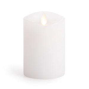 Luminara - Unscented White Wax 360 Pillar - 4 in