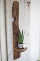 Tall Recycled Wood Wall Shelf