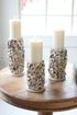 Oyster Shell Pillar Candle Holder - Set of Three