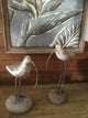 Painted Clay Birds on Rocks - Set of Three