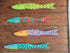 Recycled Wood Island Art Fish - Set of Four