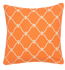 Rope Accent Pillow - Orange