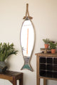 Metal and Rope Accented 40" Long Fish Mirror