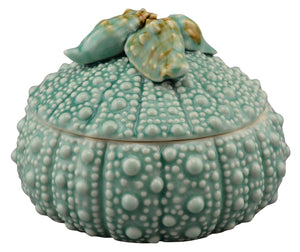 Turquoise Urchin 5.5" Ceramic Box